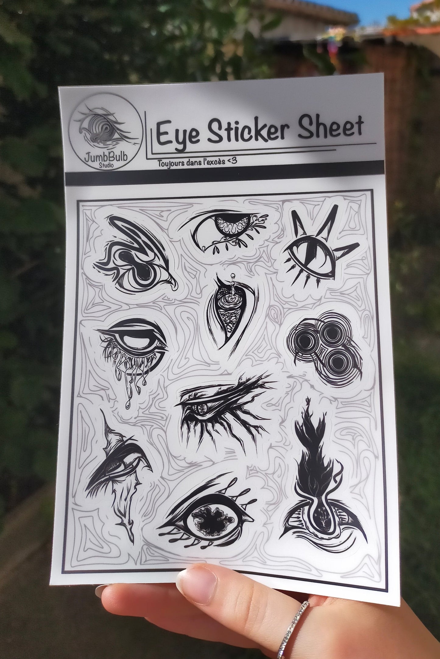 Planche de stickers Yeux