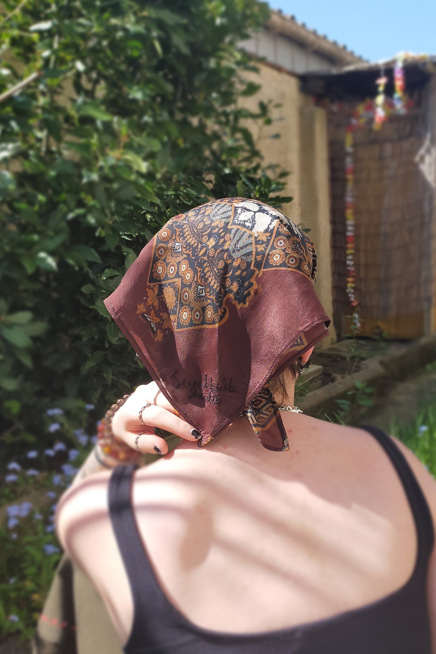 Foulard Tweed Marron