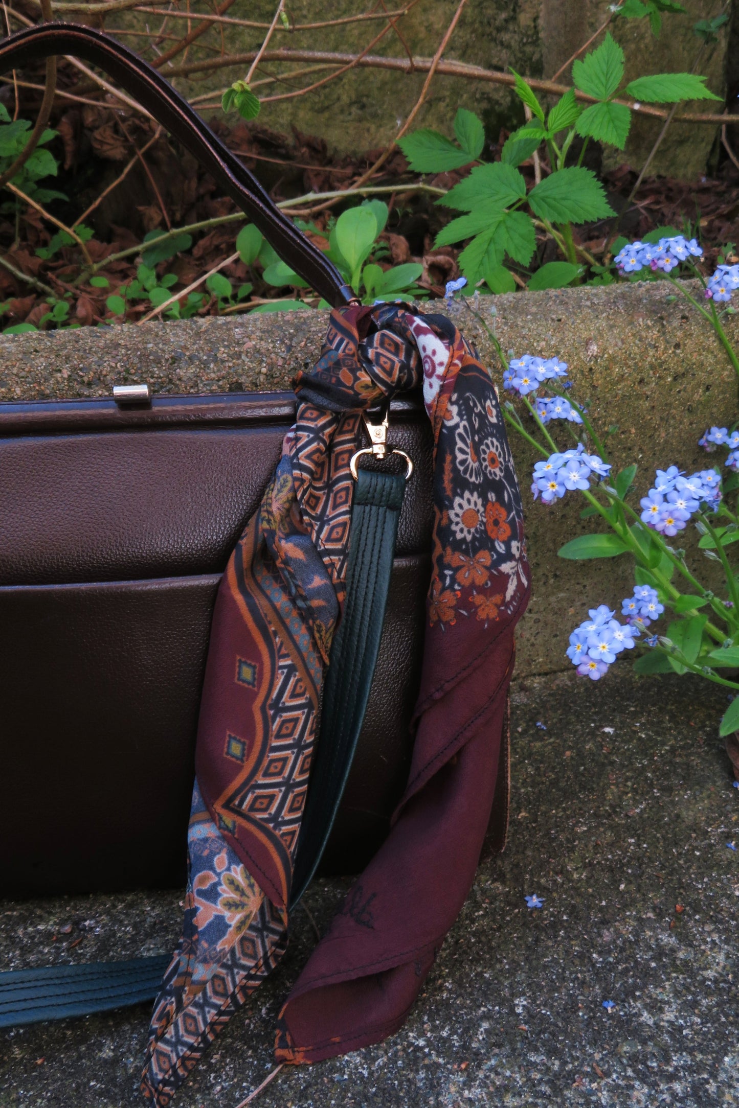 Foulard Tweed Marron