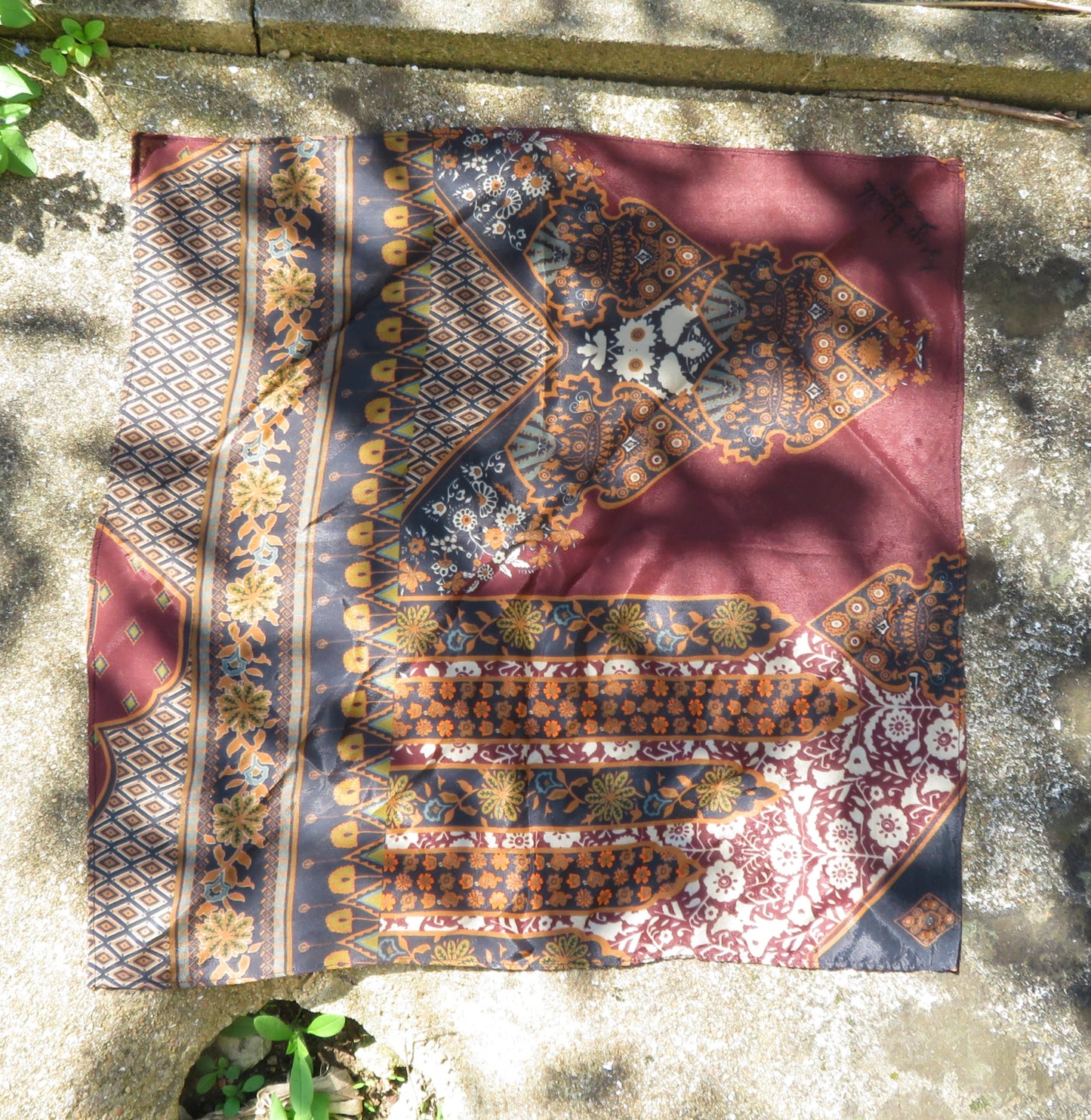Foulard Tweed Marron