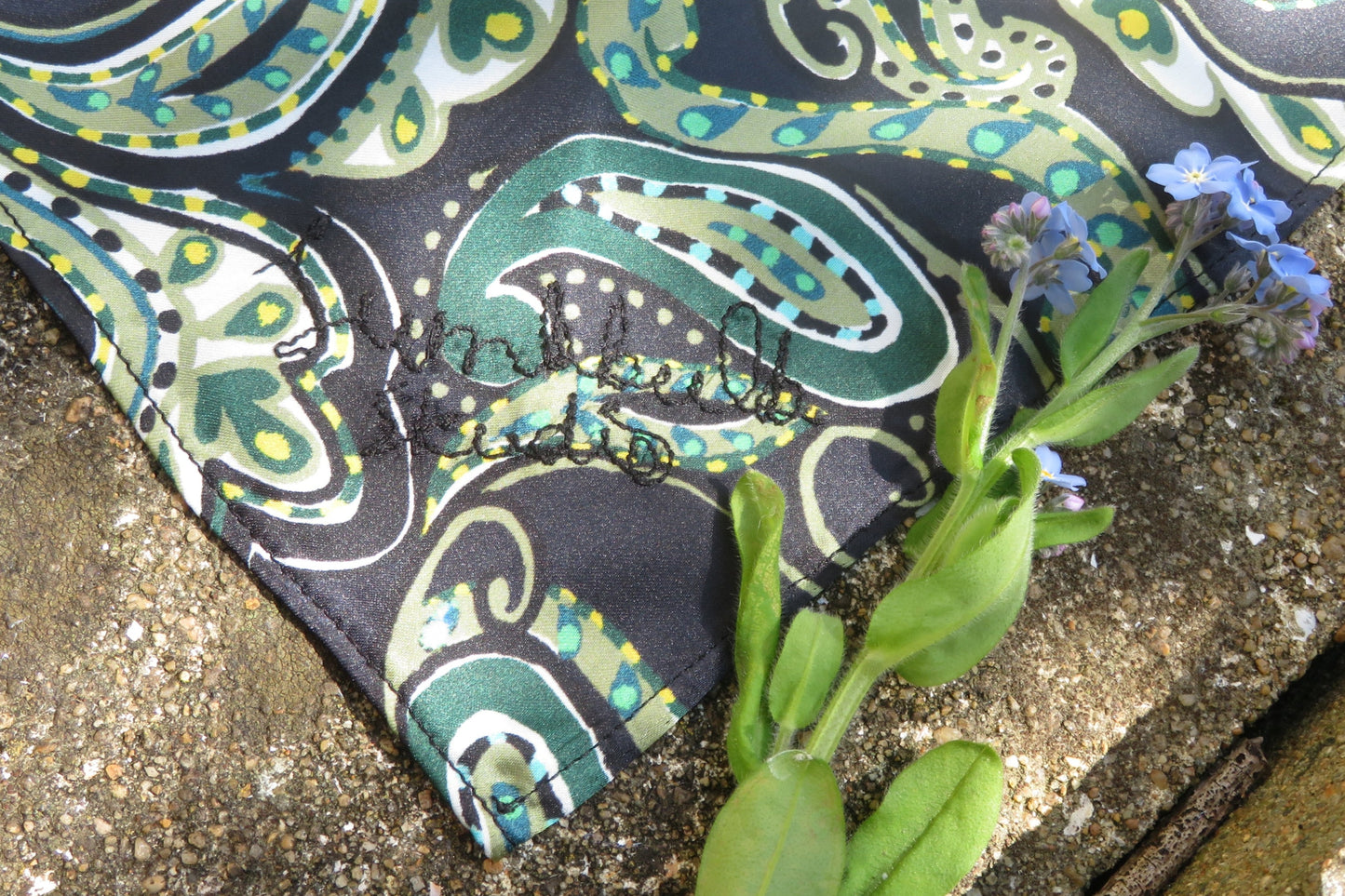 Foulard Satin Vert
