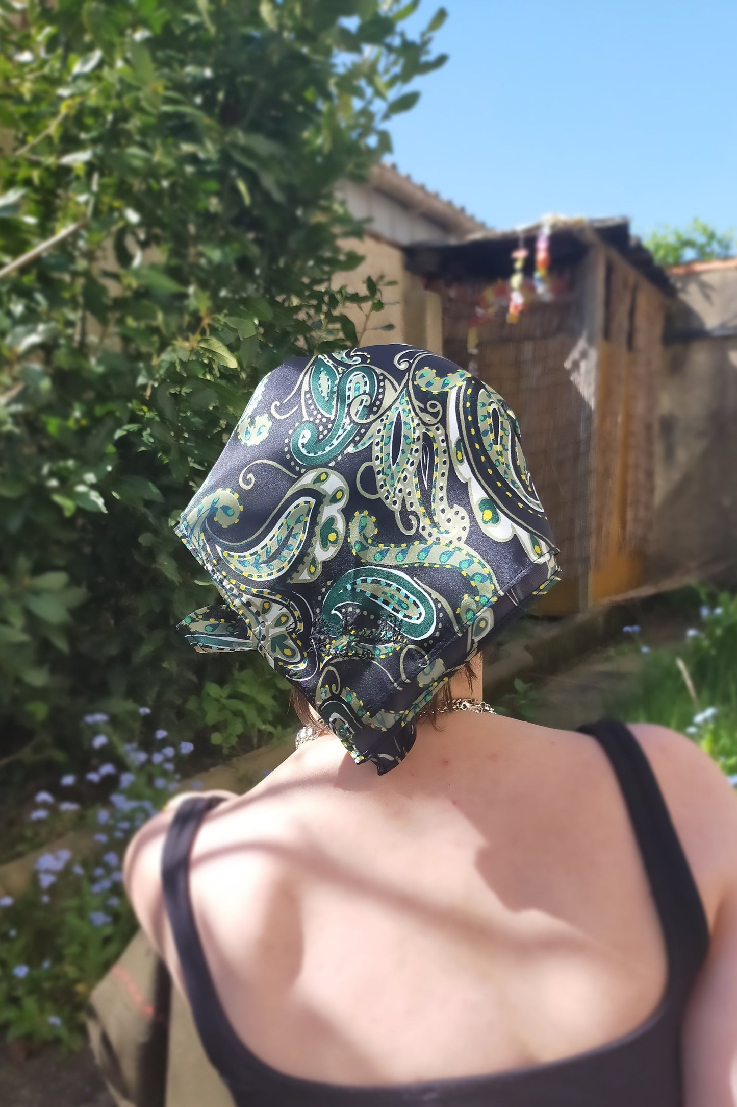 Foulard Satin Vert